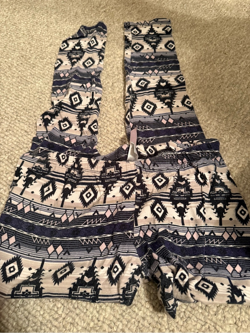 Heart Hips Navy and Blush Aztec Romper